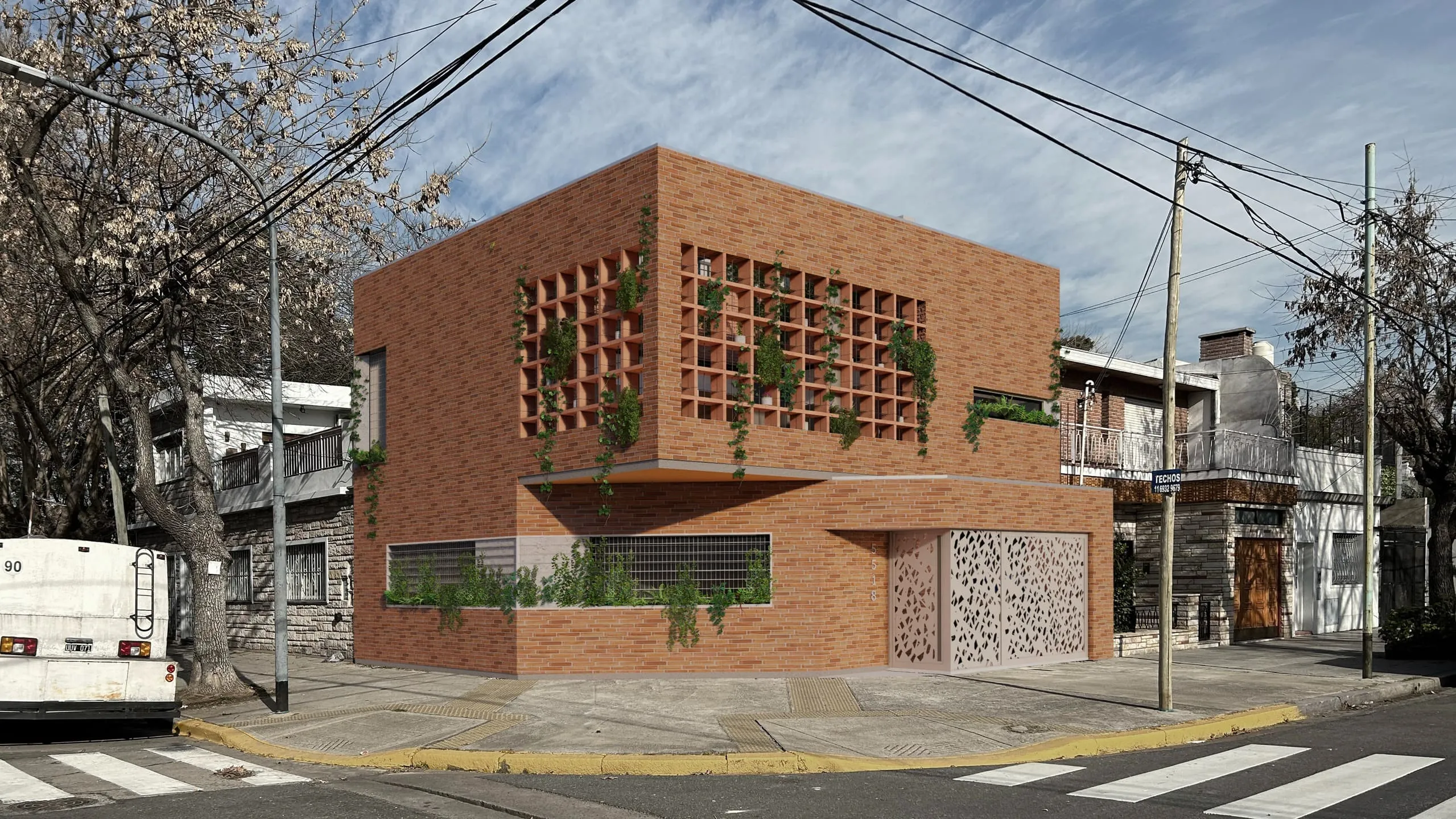 Vista exterior del proyecto Casa MYJ, Ciudad de Buenos Aires, Argentina.
