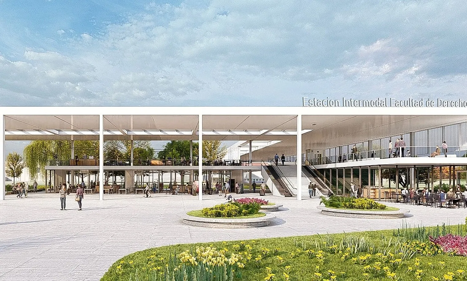 Vista exterior del proyecto Facultad de Derecho, Ciudad de Buenos Aires, Argentina.