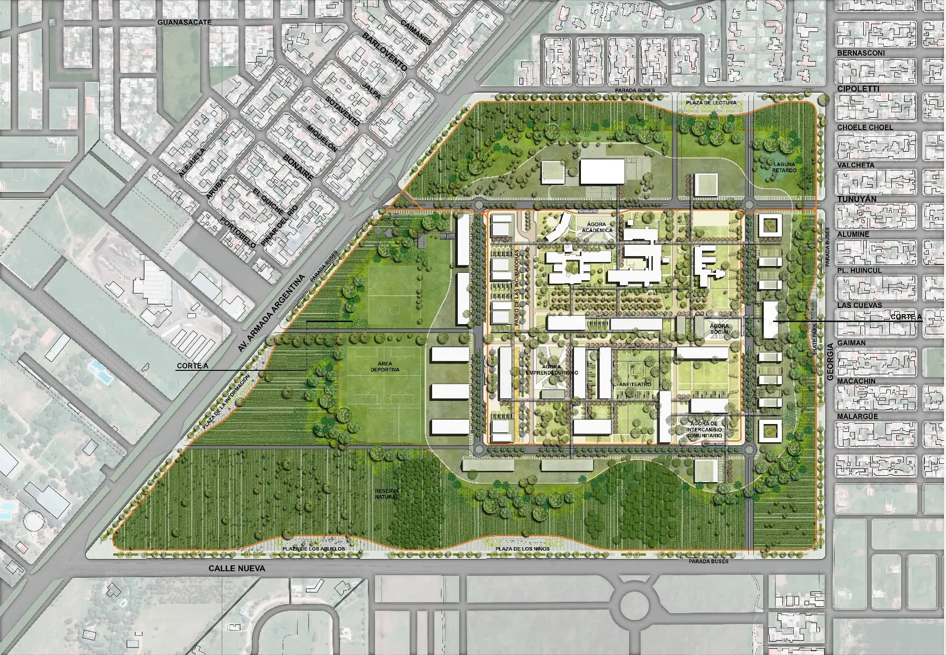 Master plan - Polo de Innovación UCC, Córdoba, Argentina.