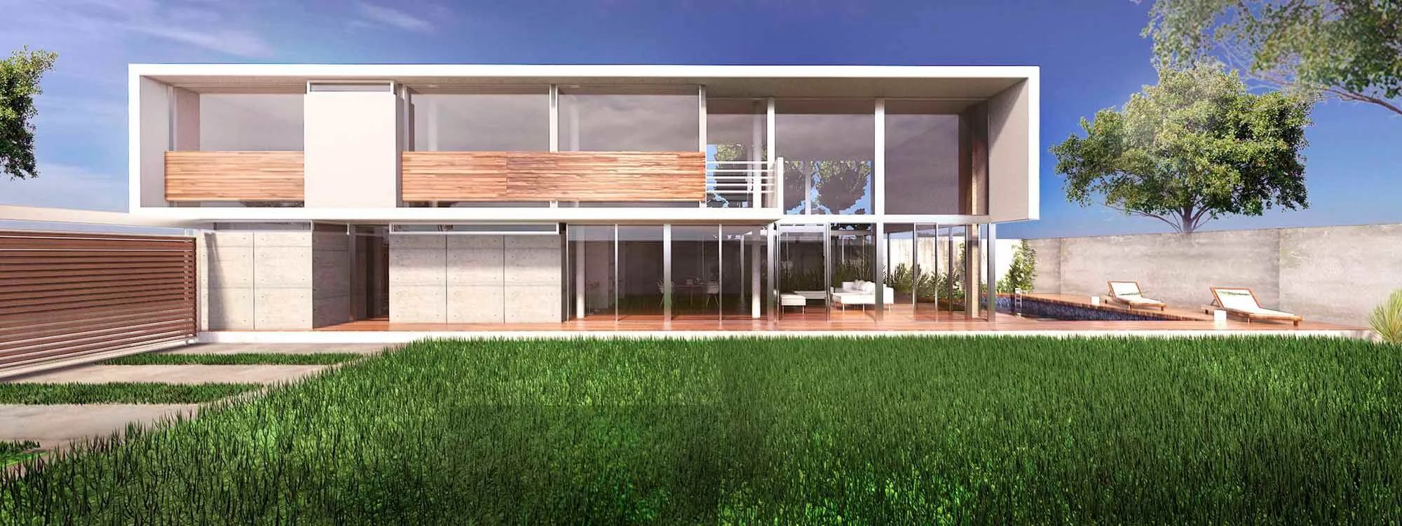 Vista fachada interna - Casa SV, Ciudad de Buenos Aires, Argentina.