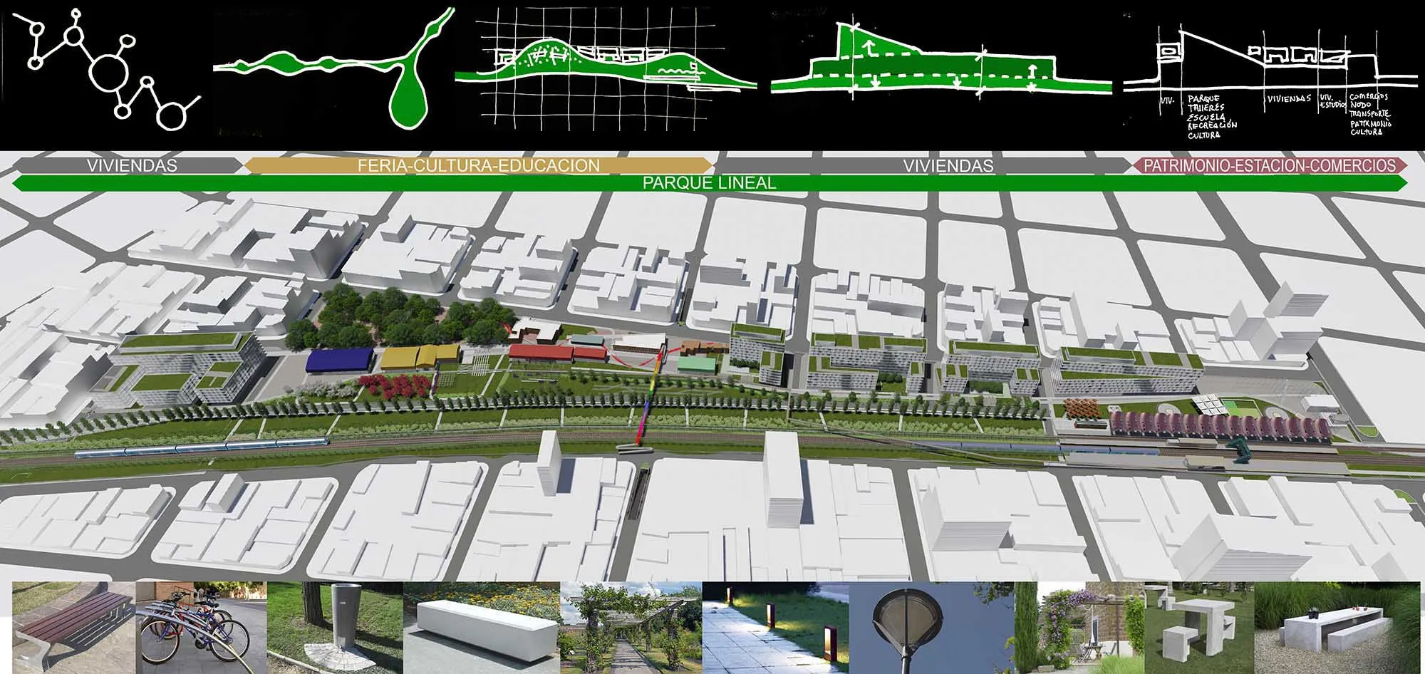 Conceptos - Playa Ferroviaria Colegiales, Ciudad de Buenos Aires, Argentina.