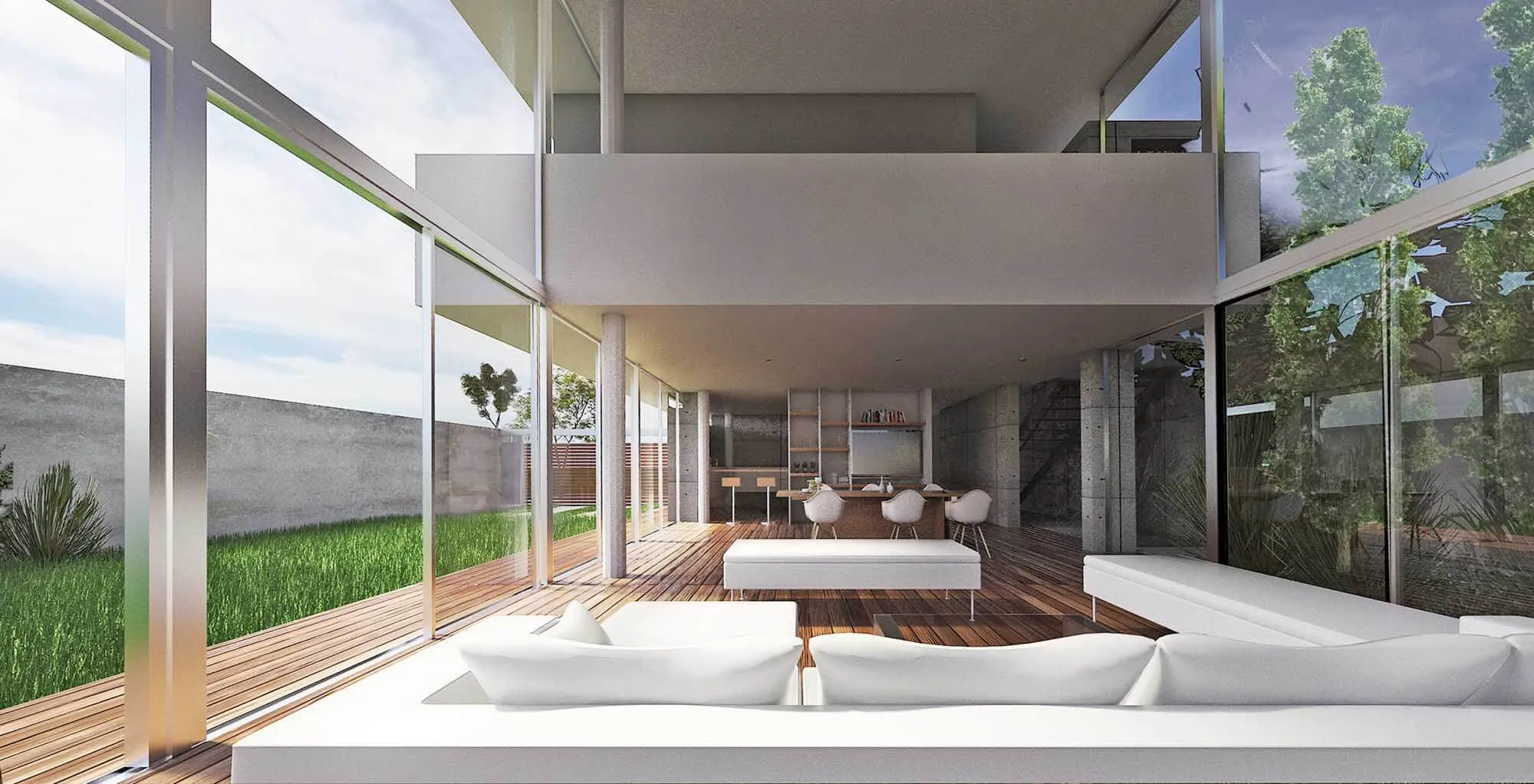 Vista interior del proyecto Casa SV, Ciudad de Buenos Aires, Argentina.