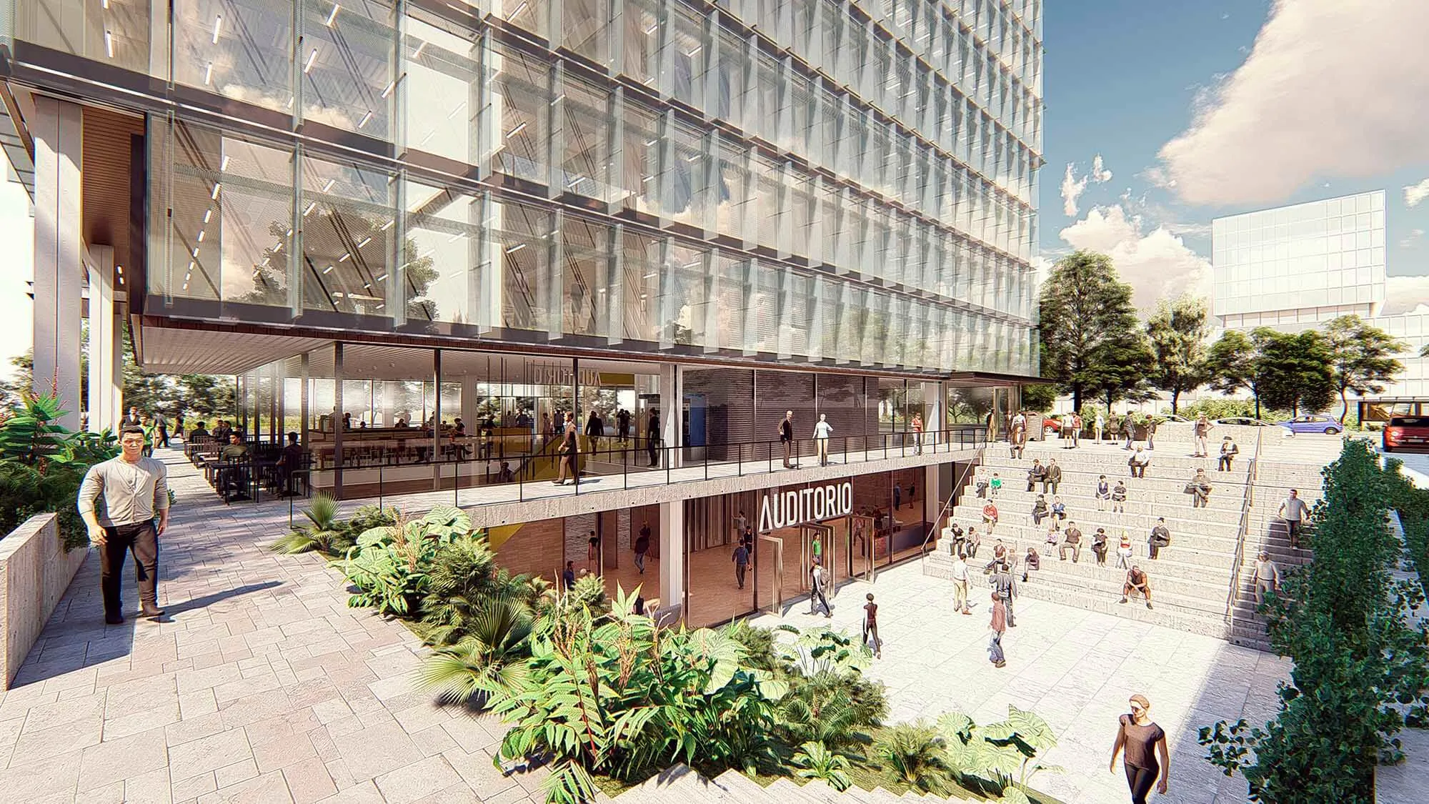Vista exterior 02 - Edificio para la Educación del Futuro, Ciudad de Buenos Aires, Argentina.
