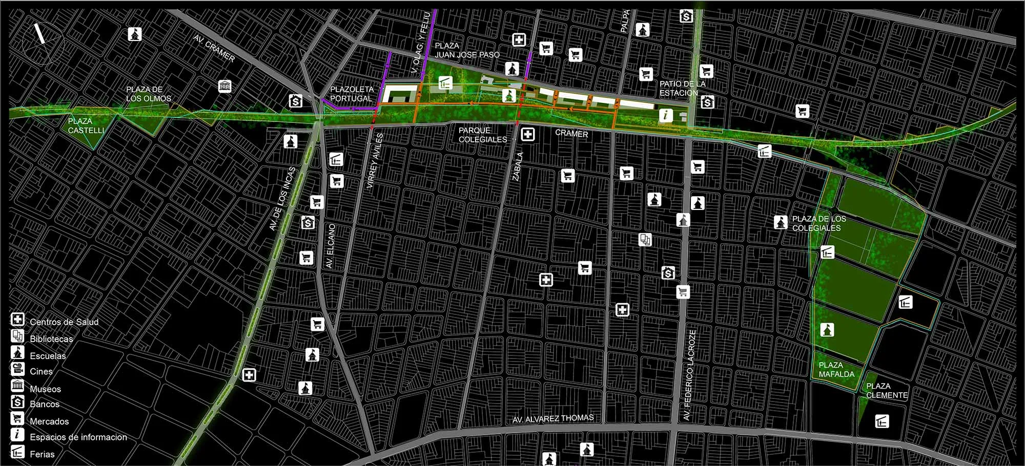 Master plan - Playa Ferroviaria Colegiales, Ciudad de Buenos Aires, Argentina.