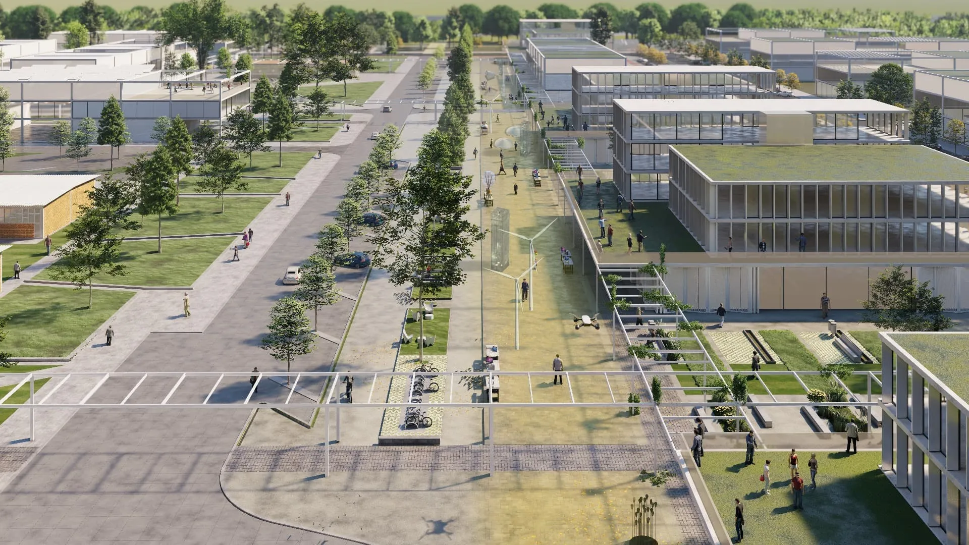 Vista aérea 01 - Polo de Innovación UCC, Córdoba, Argentina.