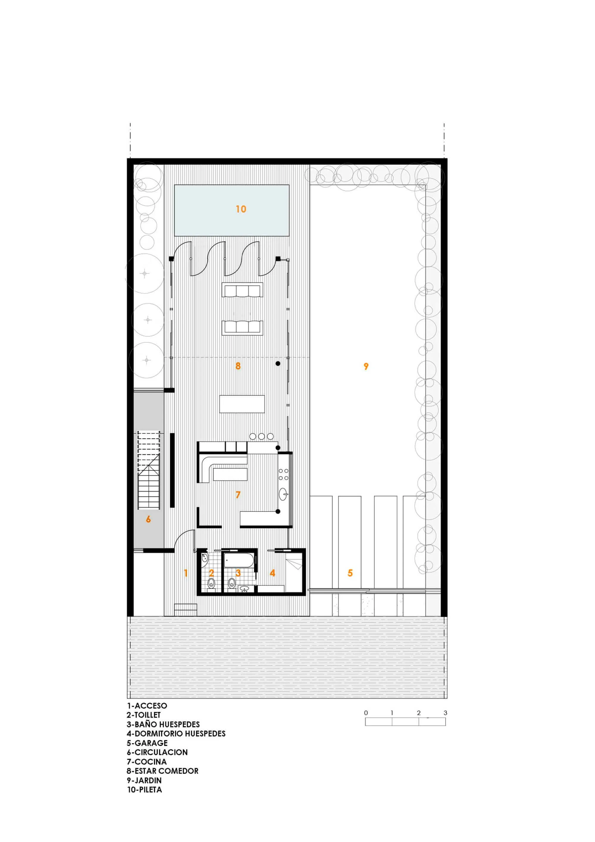 Planta PB - Casa SV, Ciudad de Buenos Aires, Argentina.