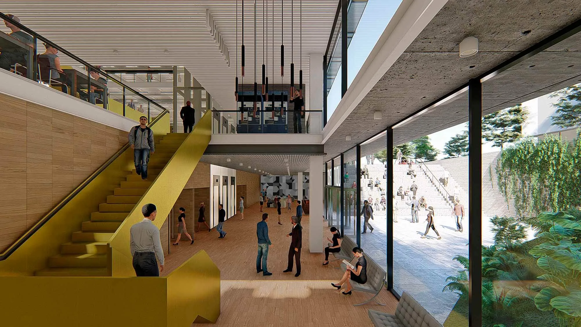 Vista interior 02 - Edificio para la Educación del Futuro, Ciudad de Buenos Aires, Argentina.