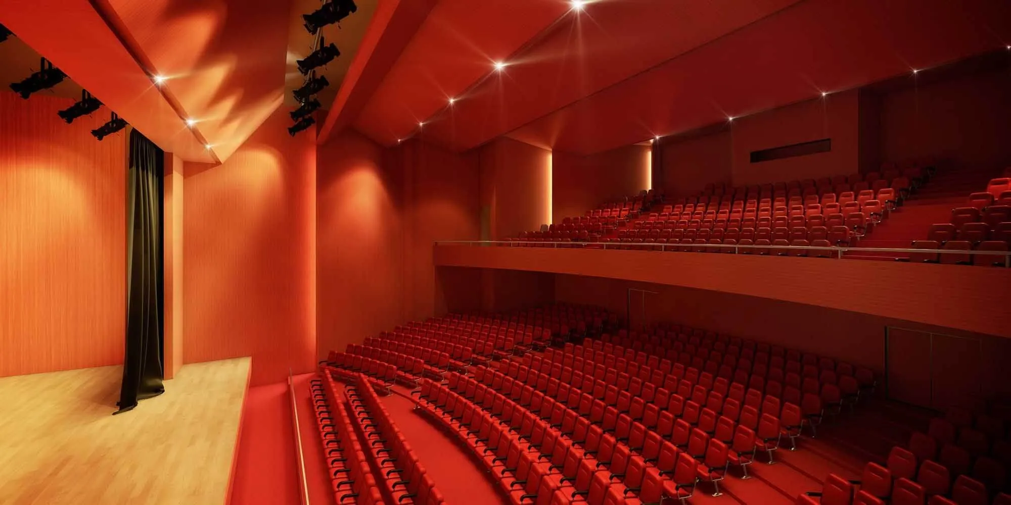 Vista peatonal 04 - Complejo Teatral Berazategui, Buenos Aires, Argentina.