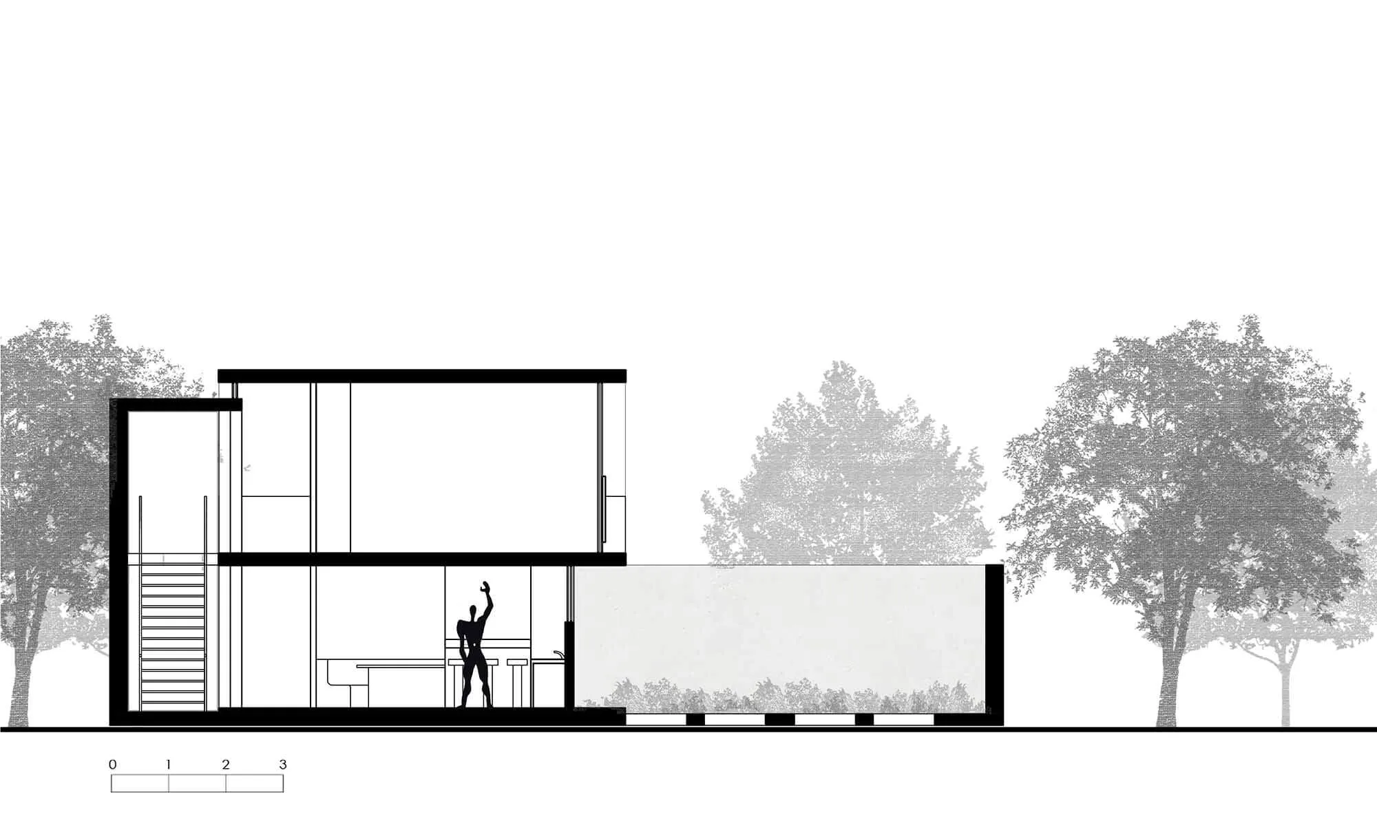 Corte - Casa SV, Ciudad de Buenos Aires, Argentina.