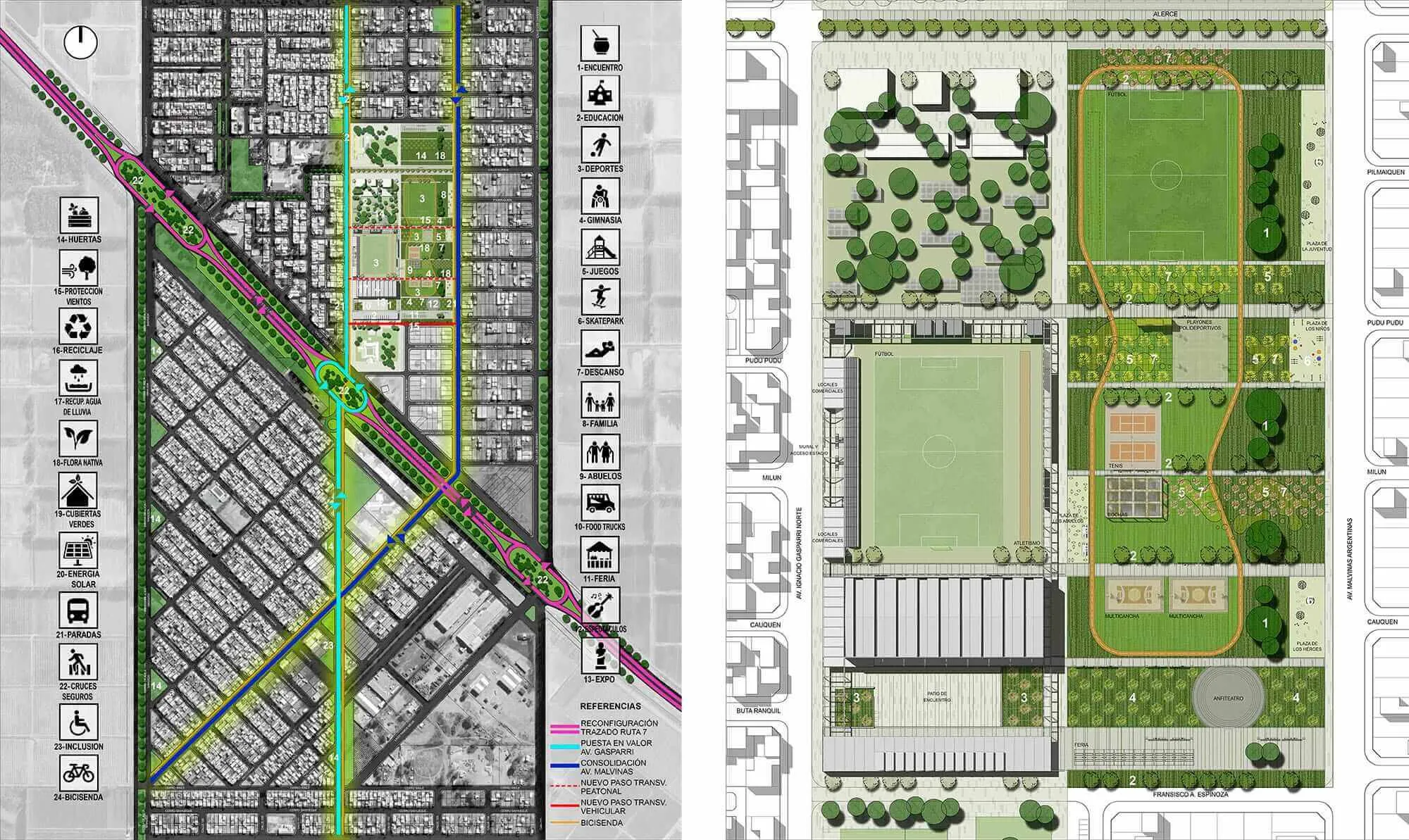 Master plan - Parque San Patricio del Chañar, Neuquén, Argentina.