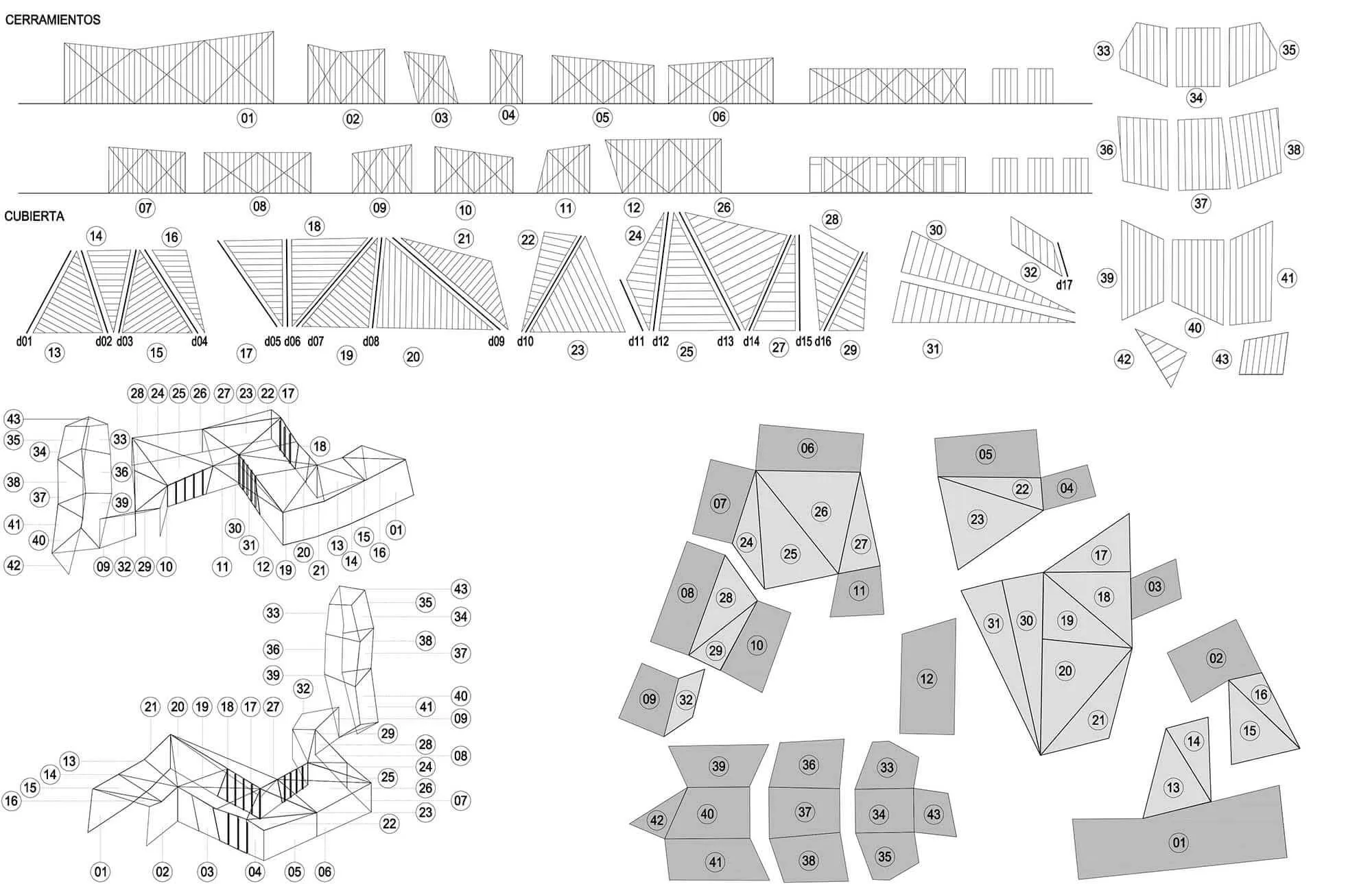 Detalle conceptual de la estructura 02 - Pabellón MARQ, Ciudad de Buenos Aires, Argentina.