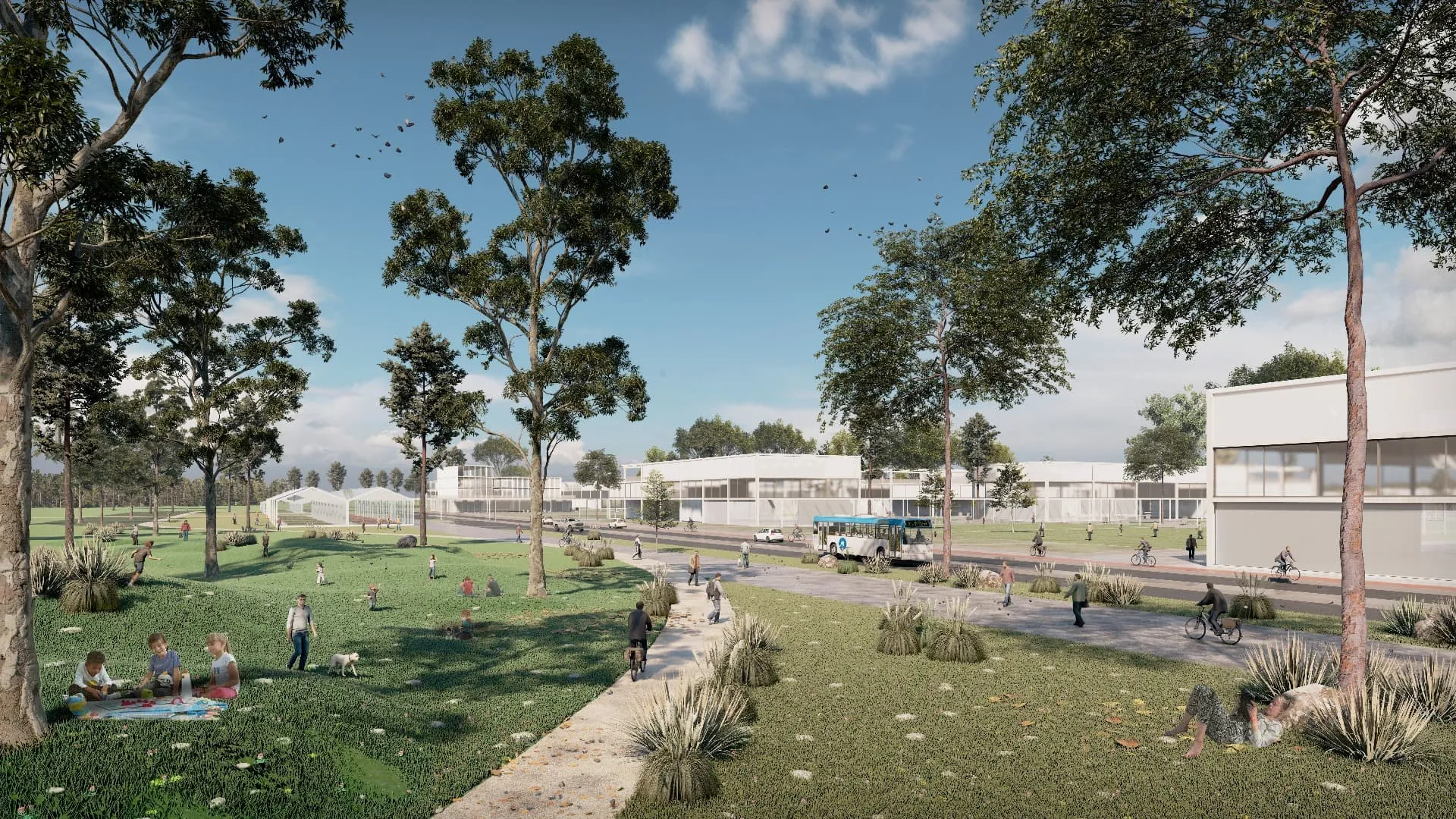 Vista peatonal 06 - Polo de Innovación UCC, Córdoba, Argentina.